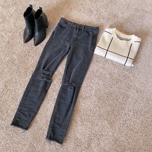 Madewell Black Ripped Jeans